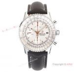 BLS Factory Swiss Made Replica Breitling Navitimer Chronograph 43 mm Watch in White Dial